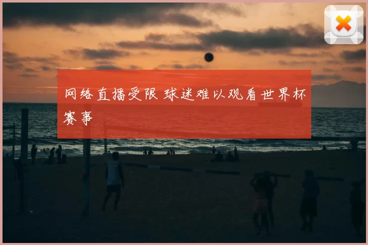 网络直播受限 球迷难以观看世界杯赛事