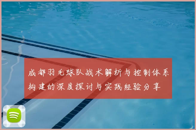 成都羽毛球队战术解析与控制体系构建的深度探讨与实践经验分享